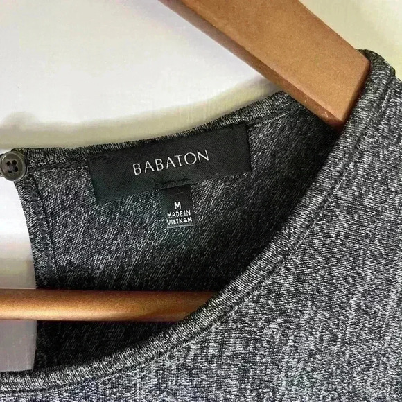 Babaton Tank In Black/Grey Stretch  Fabric - Picture 2 of 7